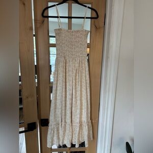 ADORA Cream Floral Smocked Accent Strap